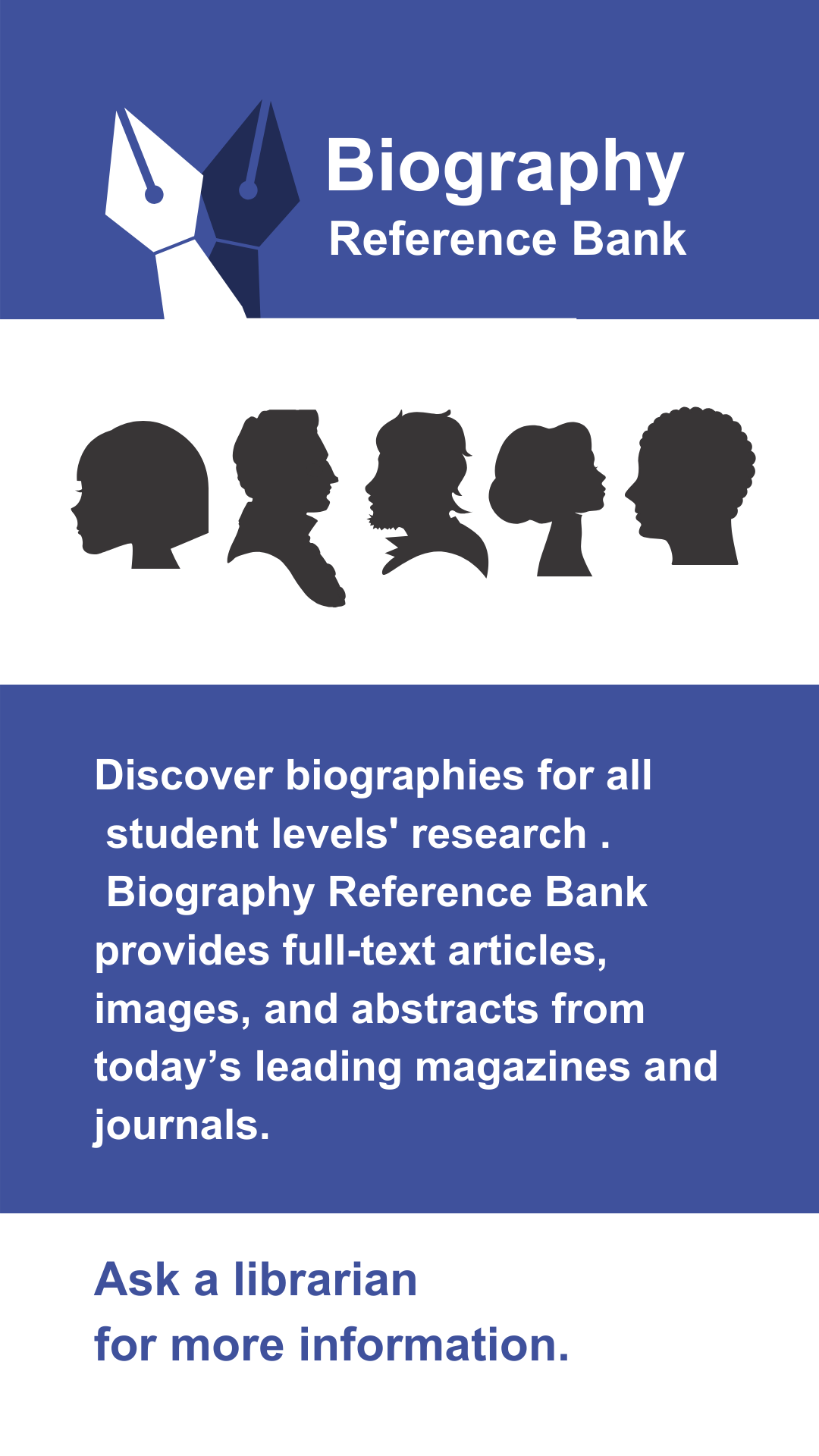 Image promoting Biography Reference Bank for Instagram Stories