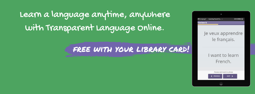Learn a language anytime, anywhere with Transparent Language Online (Facebook Cover)