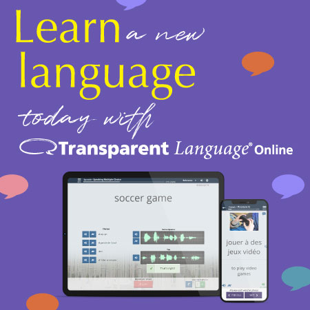 "Learn a new language" with Transparent Language Online - 450px