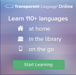 "Start Learning" Transparent Language Online - 250x250px
