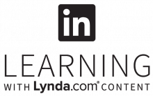 stacked Black transparent logo for LinkedIn Learning